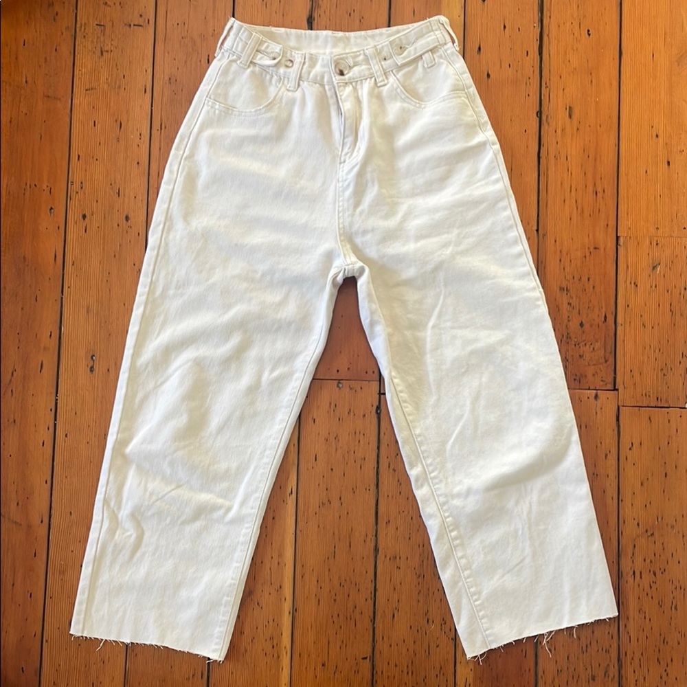 Stylish White Wide-Leg Jeans